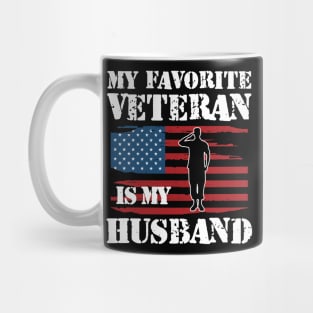 Veterans Wife - My favorite veteran is my husband w Mug